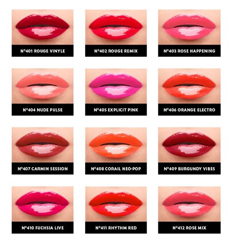 ysl vinyl cream lipstick colours|YSL lip gloss chart.